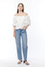 Puff sleeve off the shoulder top in white — main image