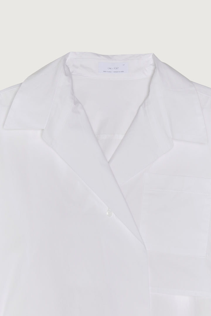 CROPPED SHIRT in White — alternate angle