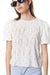 Crinkled floral top in pale yellow — main image