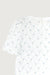 Crinkled floral top in white — main image