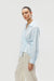 Wrap around shirt in baby blue — main image