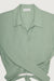 Cropped shirt with wrap ties in seafoam — main image