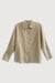 100% linen shirt in khaki twill — main image