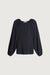 Balloon sleeve top in black — main image