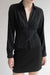 Collared bustier blouse in black — main image