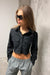 Cropped shirt in black — main image