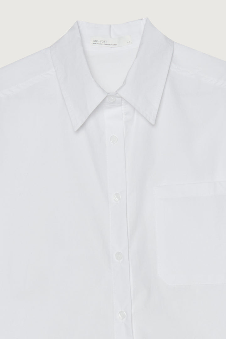 OVERSIZED SHIRT WITH OPEN BACK in White — alternate angle