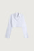 Cropped button-up shirt in white — main image
