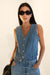 Denim vest in vintage blue — main image