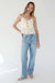 Sheer tie-front tank top in cream — main image