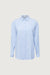 Textured pinstripe button up shirt in sky blue — main image