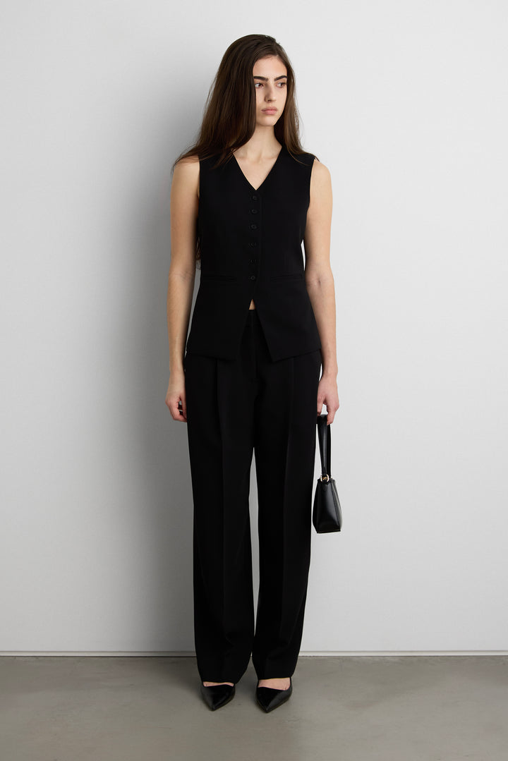 BUTTON FRONT SUITING VEST