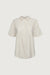 Oversized button up shirt in yellow stripe — main image