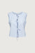 Front tie vest in blue stripe — main image