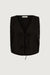 Gauze tie front knit tank top in black — main image
