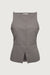 High neckline button vest in metal grey — main image
