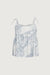 Tie-dye print tank top in navy — main image