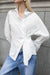 Oversized draped shirt in white — main image