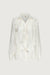 Ruffle tie blouse in cream — main image
