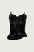 Wave textured top in black — main image