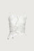 Wave textured top in white — main image