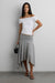 Cotton wide neckline top in white — main image