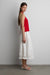 Halter open back tank top in cherry — main image
