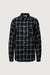 Oversized flannel plaid shirt in blue plaid — main image
