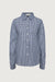 Plaid button up shirt in navy blue plaid — main image