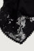Floral top with lace hem in black — main image