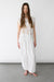 Honey comb cutout woven top in white — main image