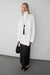 Funnel neck button-up shirt in white — main image