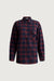 Cotton plaid shirt in navy — main image