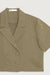 Cotton linen woven top in taupe — main image