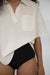 Collared blouse in oatmeal — main image