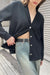 Button up blouse in black — main image