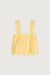 Cropped square neck tank in yellow — main image