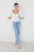 Puff sleeve blouse in white — main image