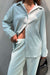 Crinkle button up in aqua grey — main image
