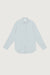 Crinkle button up in illusion blue — main image