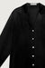 Satin button up blouse in black — main image