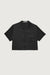 Cropped collared blouse in black — main image
