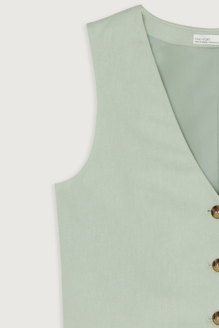 SUIT VEST in Sea Foam — alternate angle