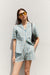 Plaid short sleeve shirt in blue glow plaid — main image