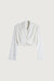 Cropped twist front top in cream — main image