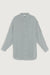 Crinkled mid-length shirt in misty blue — main image