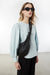 Cotton poplin blouse in misty blue — main image