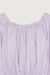 Off shoulder ruffled top in lavender — main image