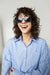 Oversized striped shirt in blue stripe — main image