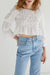 Off shoulder ruched top in white — main image